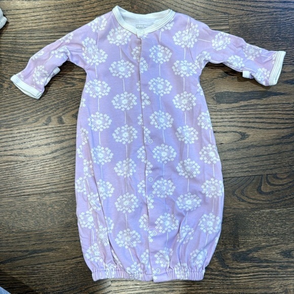 Kissy Kissy Other - Kissy Love lilac purple flower convertible gown footie with buttons newborn
